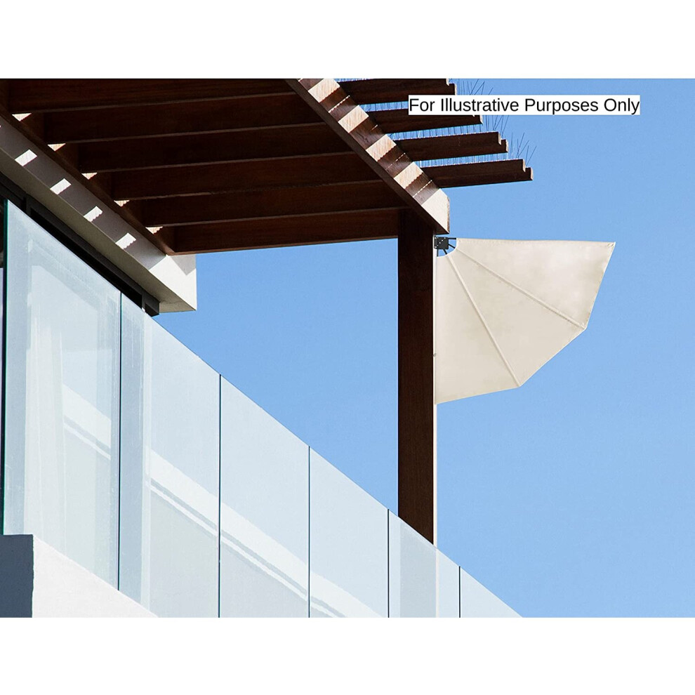 (Beige, 160X160) EVRE Wall Awning Mountable and Waterproof