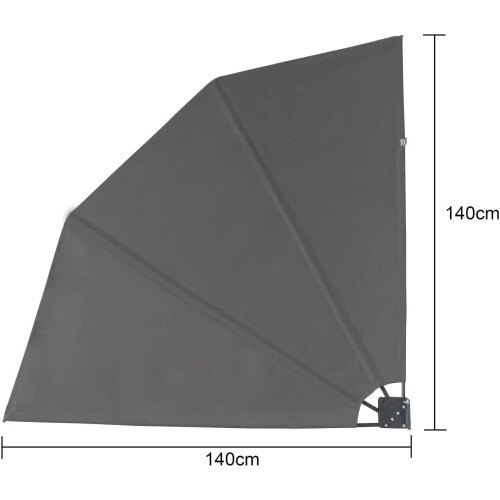 Evre (Dark Grey, 140X140) EVRE Wall Awning Mountable and Waterproof 1