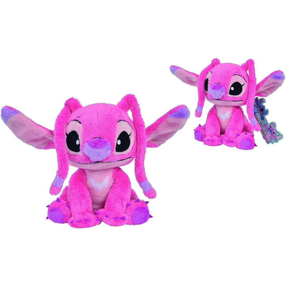 Disney Fluffy Angel Soft Toy, 25 Cm Pink
