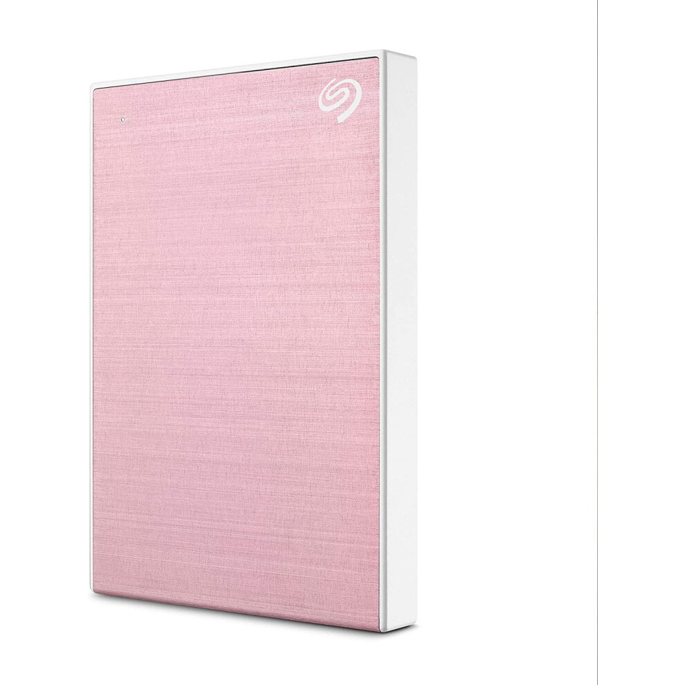 Seagate One Touch Portable External Hard Drive 2TB PC Notebook & Mac USB 3.0 Rose Gold Model Number: STKB2000405 - Includes Mylio Create 1 Year Adobe