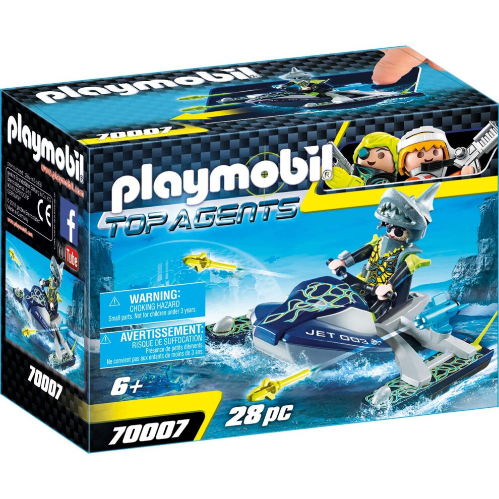 PLAYMOBIL 70007 Top Agents Team S.H.A.R.K. Rocket Rafter, Multi-Coloured