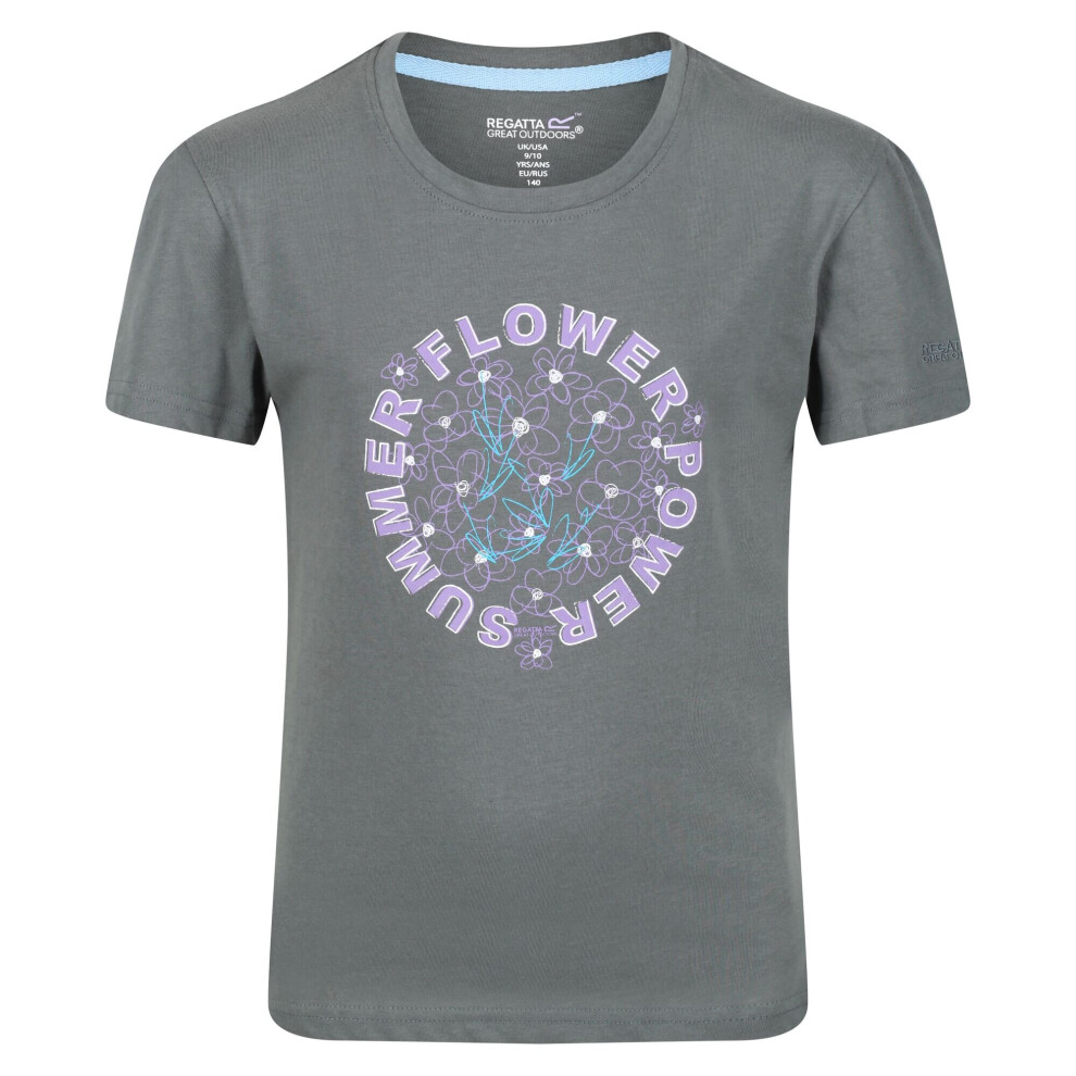 (7-8 Years, Balsam Green) Regatta Childrens/Kids Bosley V Flower T-Shirt