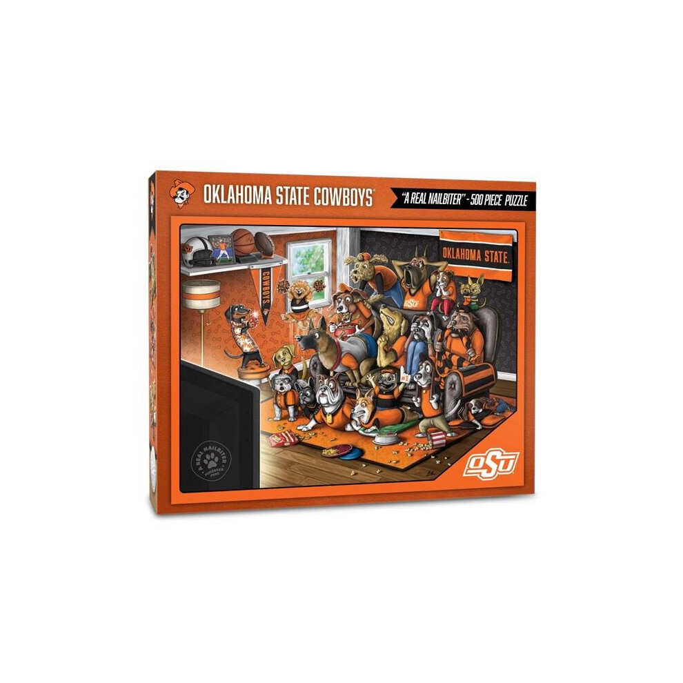 Photos - Jigsaw Puzzle / Mosaic YouTheFan 2503110 18 x 24 in. NCAA Oklahoma State Cowboys Purebred Fans Puzzle, Multi Color - A Real Nailbiter - 500 Piece