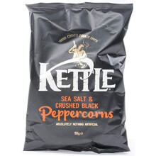 Kettle Chips Share Bags (Sea Salt and Crushed Black Pepper 3 x 150g)