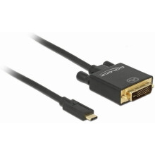 Delock DP Cable USB Type C Male to DVI 24 + 1 Male (Old Fashion) 4 K 30Hz/1 m Black