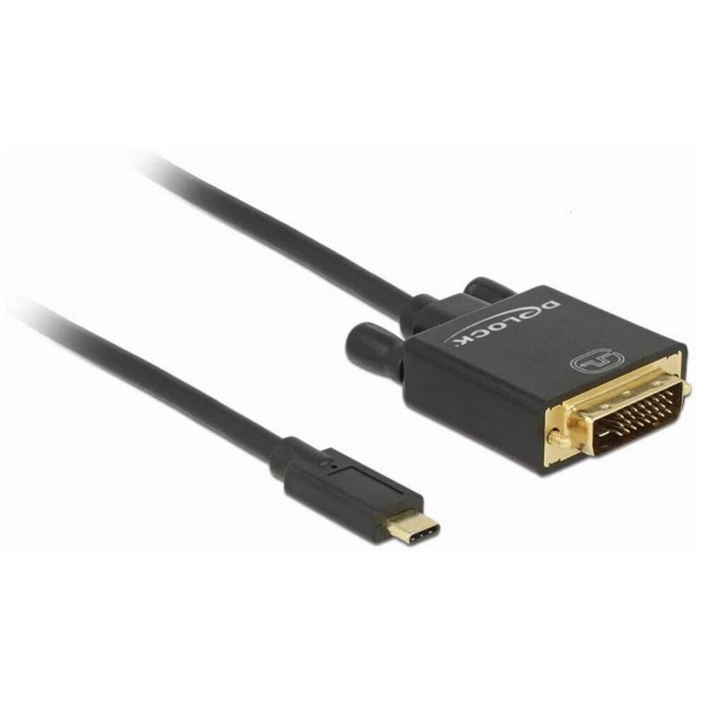 Delock Dp Cable Usb Type C Male To Dvi 24Â + 1Â Male (Old Fashion) 4Â K 30Hz/1Â M Black 4043619853205