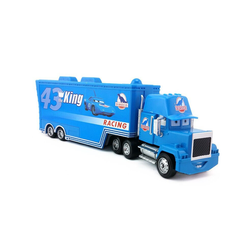 2PCS Disney Pixar Car No.43 Mack Racer's Truck & The King Toy