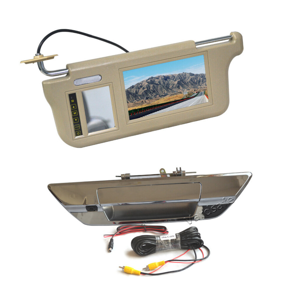 Driver Side Sun Visor Rear View Mirror Monitor & Reverse Camera For Toyota Hilux (2015-2019) 764481231598