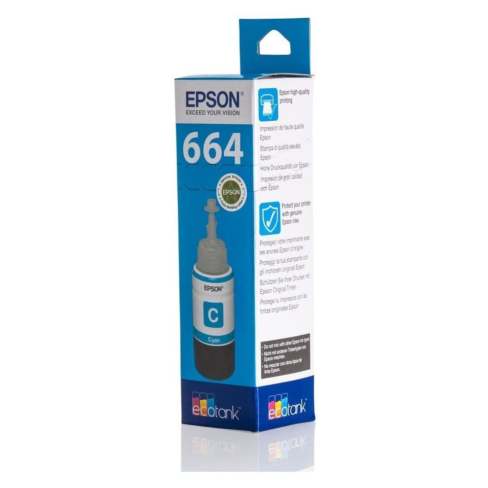 Epson C13T664240 - ECOTANK INK BOTTLE CYAN 70ML