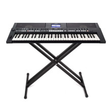 Keyboard Stand, Twin Braced X Frame, Height Adjustable with Straps