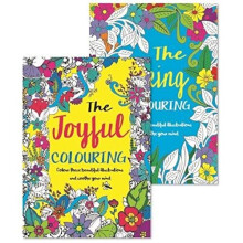Martello Adult Relaxing A4 Colour Therapy 2 Pack Set - Joyful/Spring Colouring Books