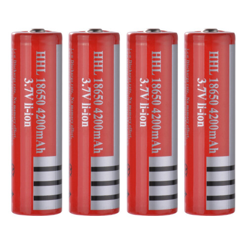 4Pcs Rechargeable 4200mAh 18650 Batteries for Electric Toys Garden Lights BC985