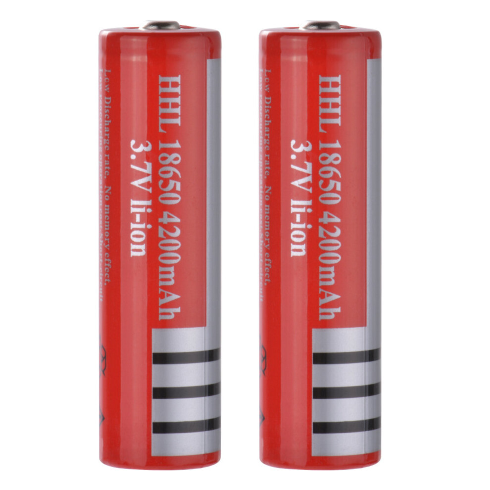 (8Pcs) 2/4/6/8Pcs 4200Mah Rechargeable Li-Ion Batteries 18650 3.7V Battery Pointed Top 7381457009345