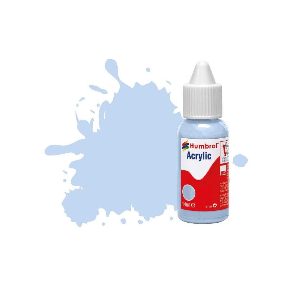 Humbrol DB0044 No 44 Pastel Blue Matt Acrylic Paint 14ml dropper bottle