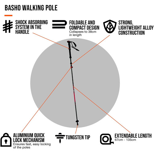 Vango Vango Basho Folding Walking Pole 1