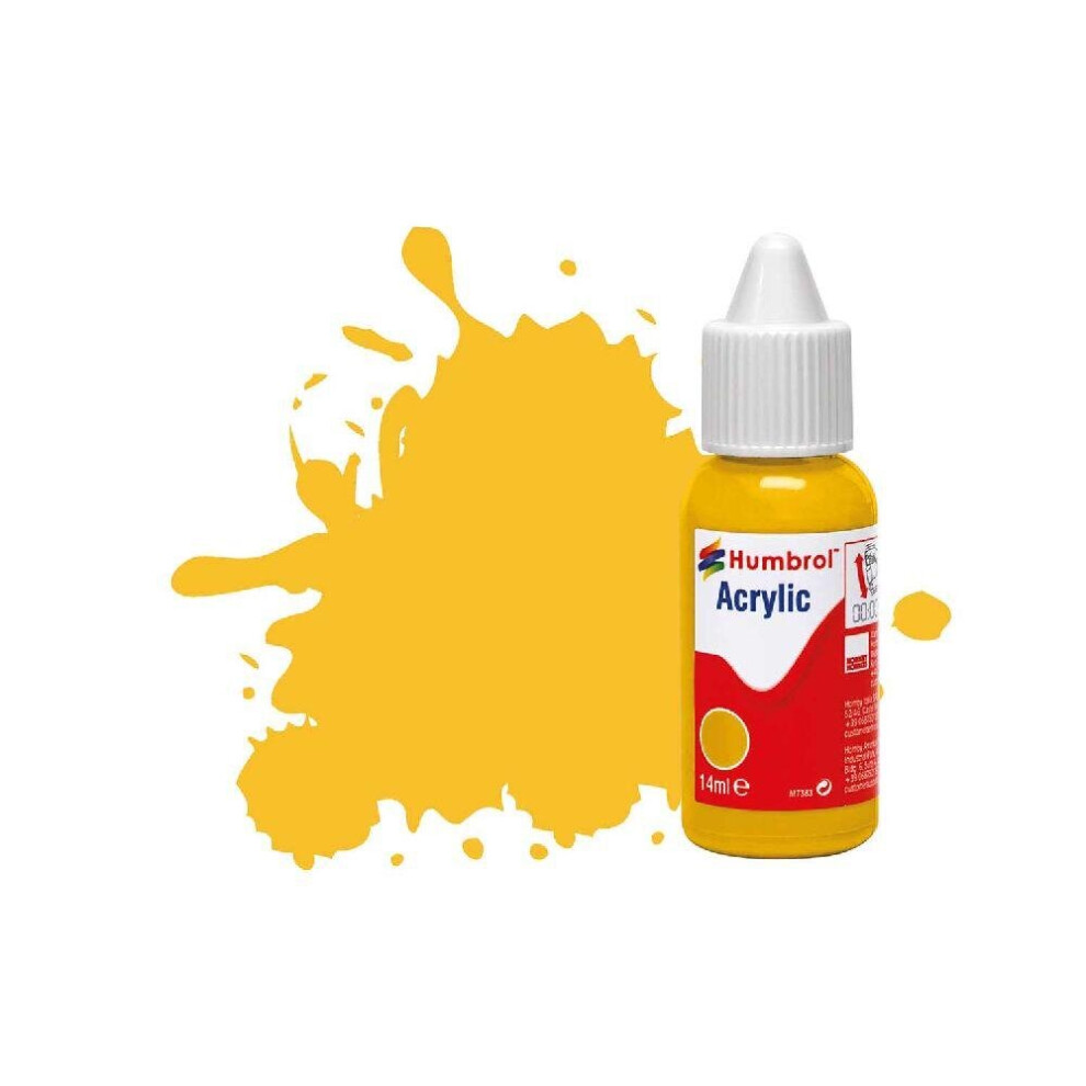 Humbrol DB0024 No 24 Trainer Yellow Matt Acrylic Paint 14ml dropper bottle