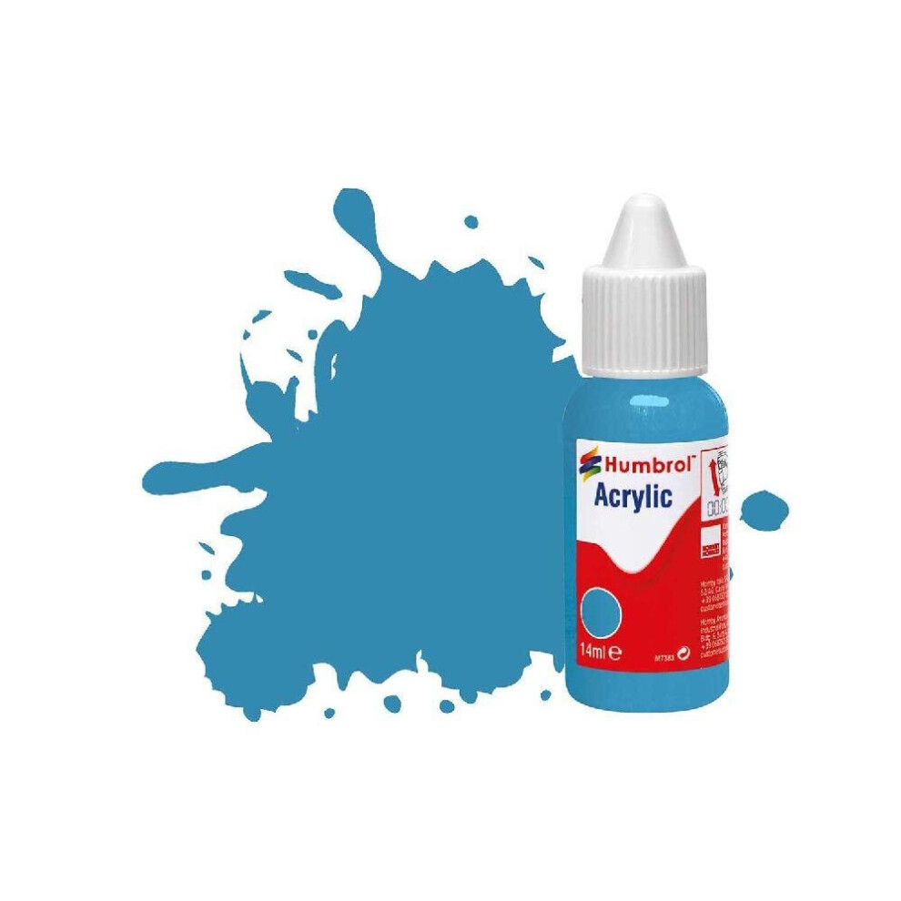 Humbrol DB0048 No 48 Mediterranean Blue Gloss Acrylic Paint 14ml dropper bottle
