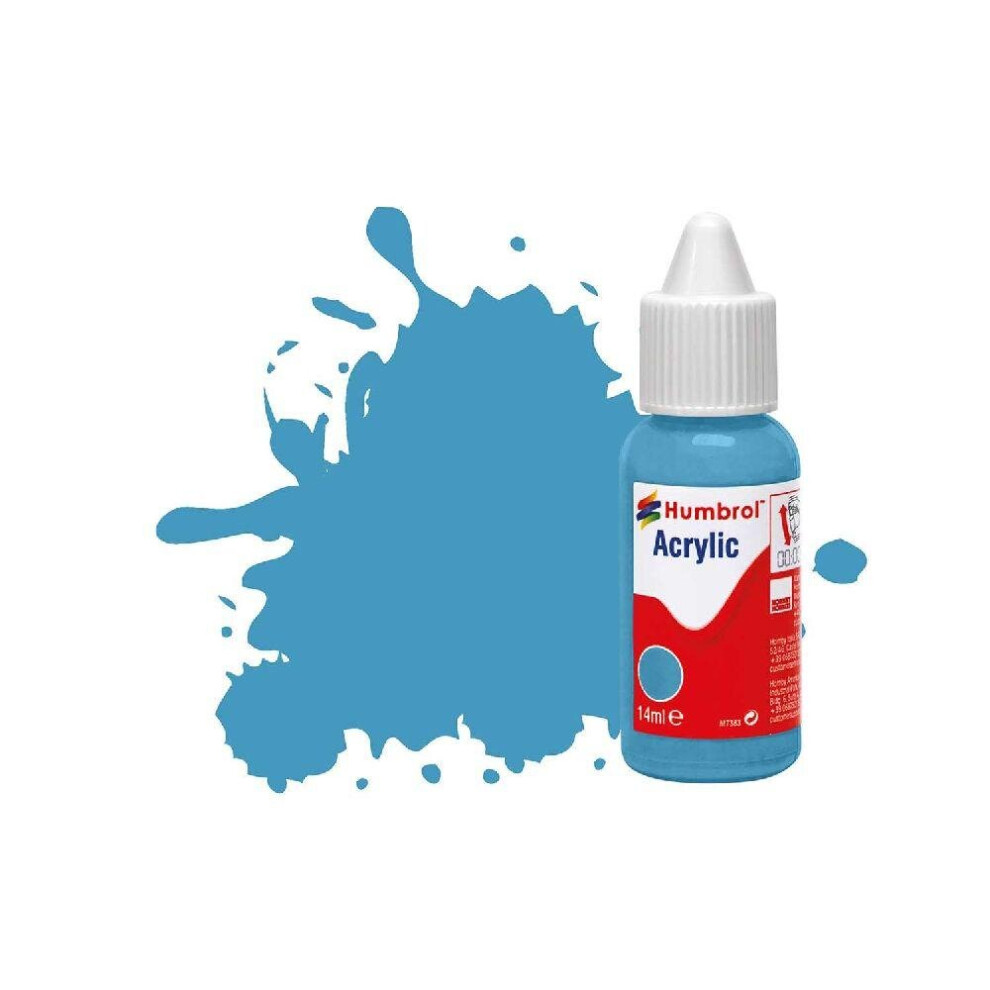 Humbrol DB0089 No 89 Middle Blue Matt Acrylic Paint 14ml dropper bottle