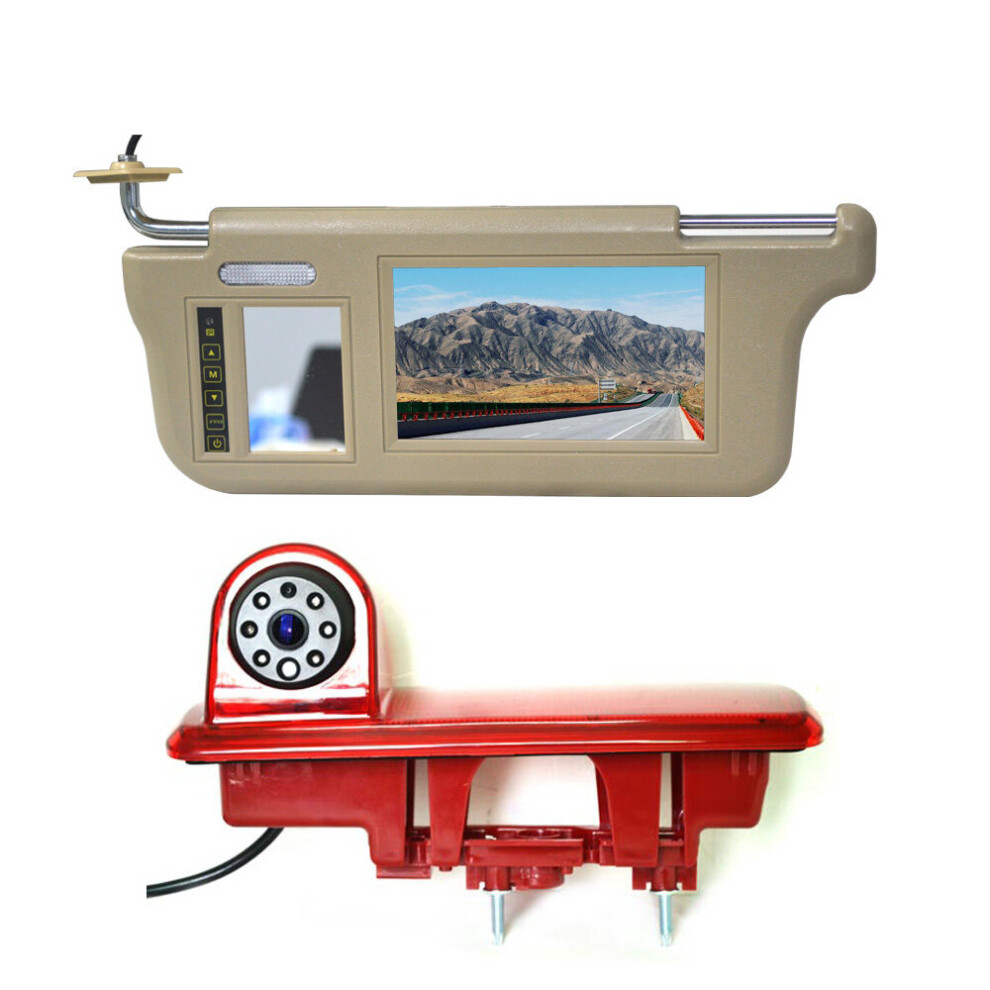 Sun Visor Rear View Monitor & Reverse Camera For Renault Trafic Vauxhall Opel Vivaro Nissan Nv300 Fiat Talent 764481231550