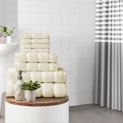 (Cream) Boston Egyptian Towels Bale Super Soft Set 1