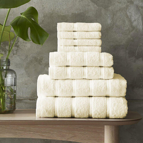 (Cream) Boston Egyptian Towels Bale Super Soft Set 2