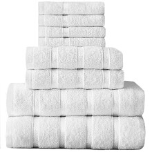 (White) Boston Egyptian Towels Bale Super Soft Set