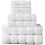 (White) Boston Egyptian Towels Bale Super Soft Set 1