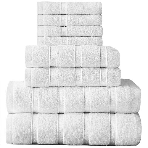 (White) Boston Egyptian Towels Bale Super Soft Set