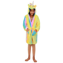 (13 Years) Girls Bathrobe 3D Animal Rainbow Unicorn Dressing Gowns