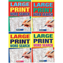 WF Graham Set of 4 Large Print A5 Size 74 Page Word Search Puzzle Books