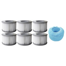 Mspa Pack von 12 - 90 Falten Filterpatronen mit Mesh Cover Pool Spa Hot Tub Zubehör