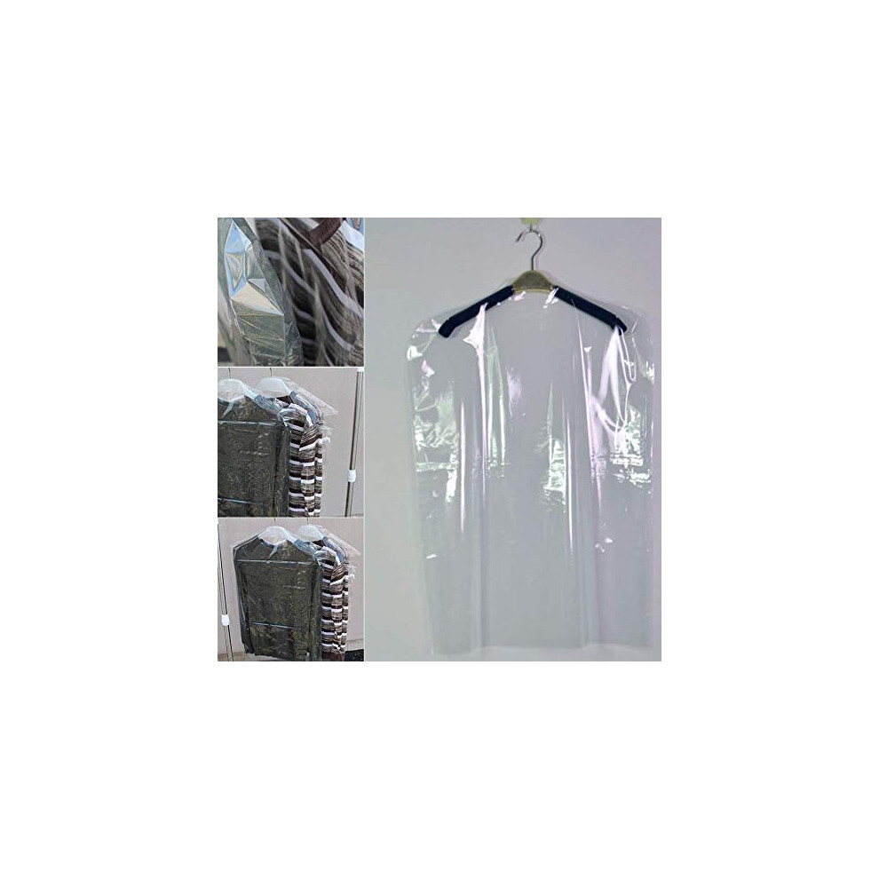 Uk Store 247 Plastics Polythene Garment Clothes Covers Dry Cleaner Bags 24" X 38" / 609Mm X 965Mm -100 Gauge Pack Of (20)
