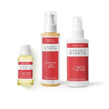 My Expert Midwife Pregnancy and Birth Essentials - with Fantastic Skin Elastic Stretch Mark Cream, Peri Prep Perineal Massage Oil and Spritz for