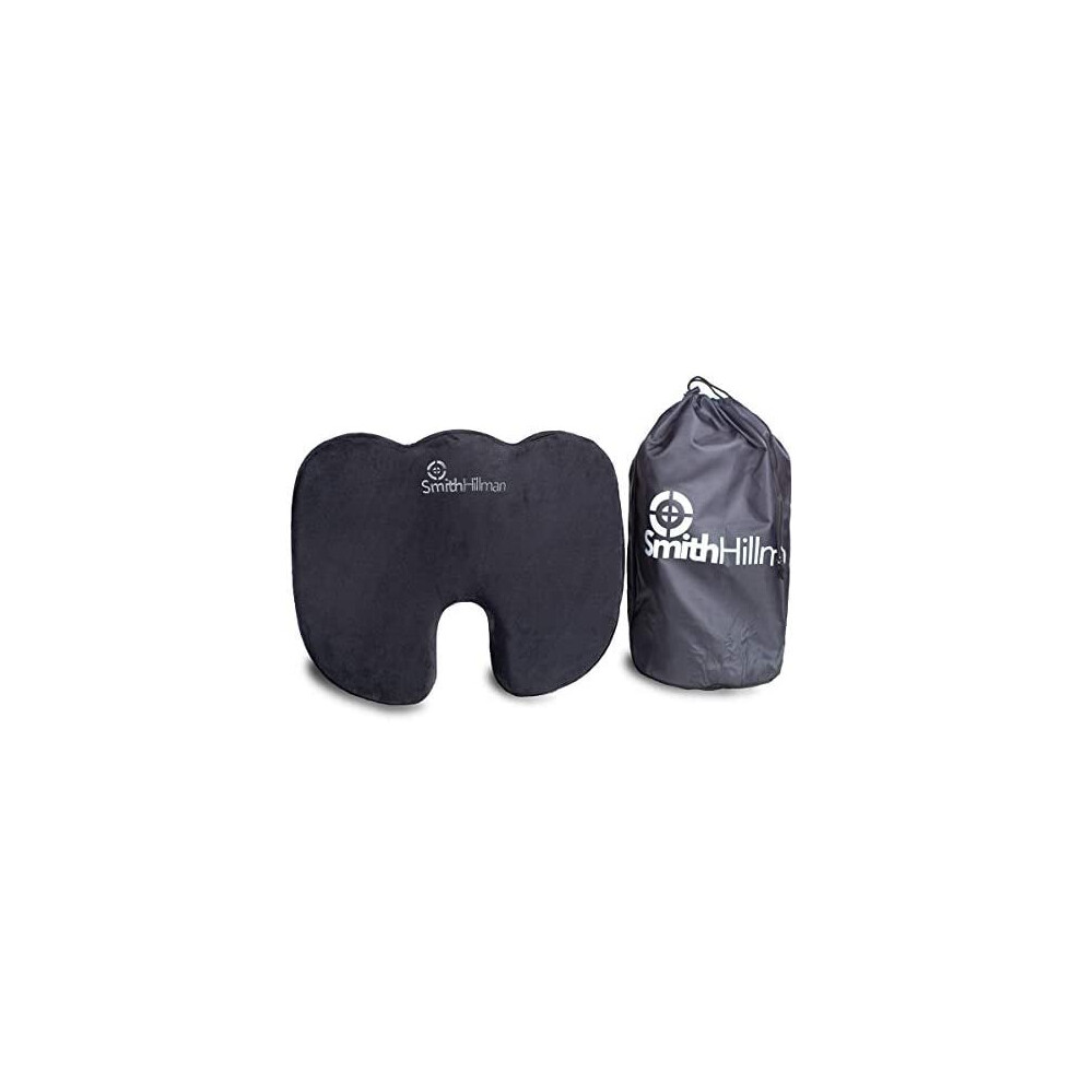 Smith Hillman Smithhillman Coccyx Orthopaedic Memory Foam Seat Cushion Sitting Pain Relief! From Sciatica, Lower Back And Tailbone Pain| Non-Slip Bottom | (B