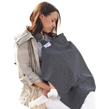 Breastfeeding Cover Up Nursing Cover - Breastfeeding Scarf Apron - Black