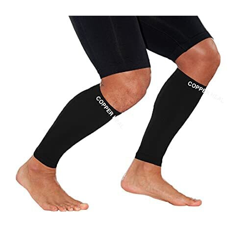 Calf Copper Compression Sleeves by COPPER HEAL (Pair) Sport