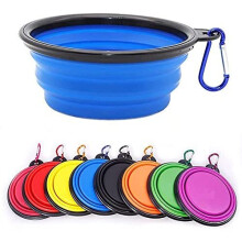 Collapsible Dog Bowl,Collapsible Dog Water Bowls for Cats Dogs, Portable Pet Feeding Watering Dish,Portable Dog Water Food Bowl with Carabiner (S