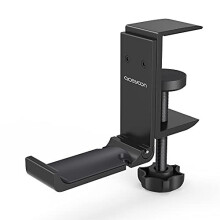 aceyoon Multi-function Headphone Stand, Foldable VR Headset stand Aluminum & Silicone Headset Holder Adjustable Headphone Hanger Hook Under Desk