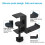 aceyoon Multi-function Headphone Stand, Foldable VR Headset stand Aluminum & Silicone Headset Holder Adjustable Headphone Hanger Hook Under Desk 2
