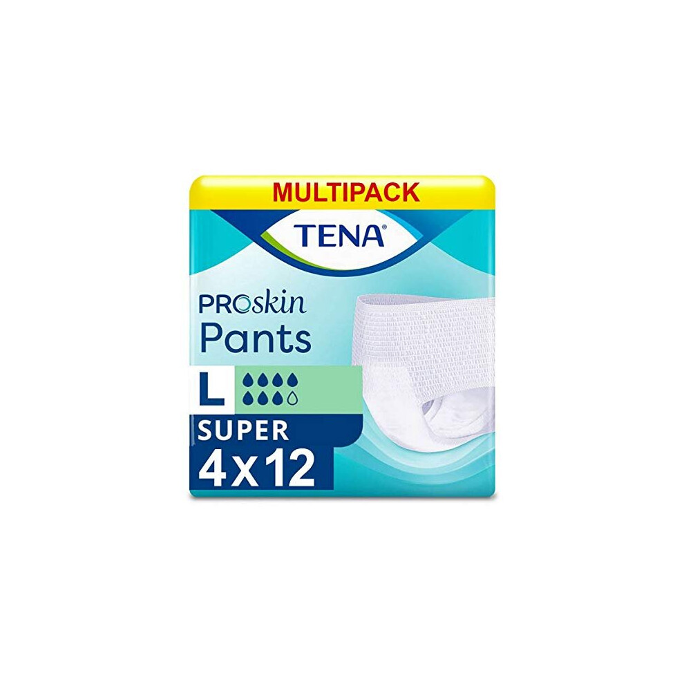 TENA Pants Super Large - 4 x Packs of 12 ( 48 Pants )