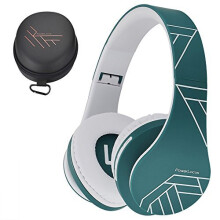PowerLocus Bluetooth Over-Ear Headphones, Wireless Stereo Foldable Headphones Wireless and Wired Headsets with Built-in Mic, Micro SD/TF, FM for