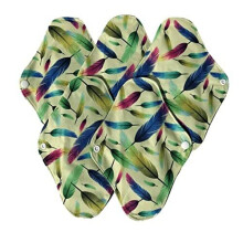 5 X Reusable Sanitary Pads Towels, ST'S Odour Absorbing Bamboo Cloth - Washable Menstrual Cloth Pantyliners, Medium to Heavy Flow ECO Friendly, R