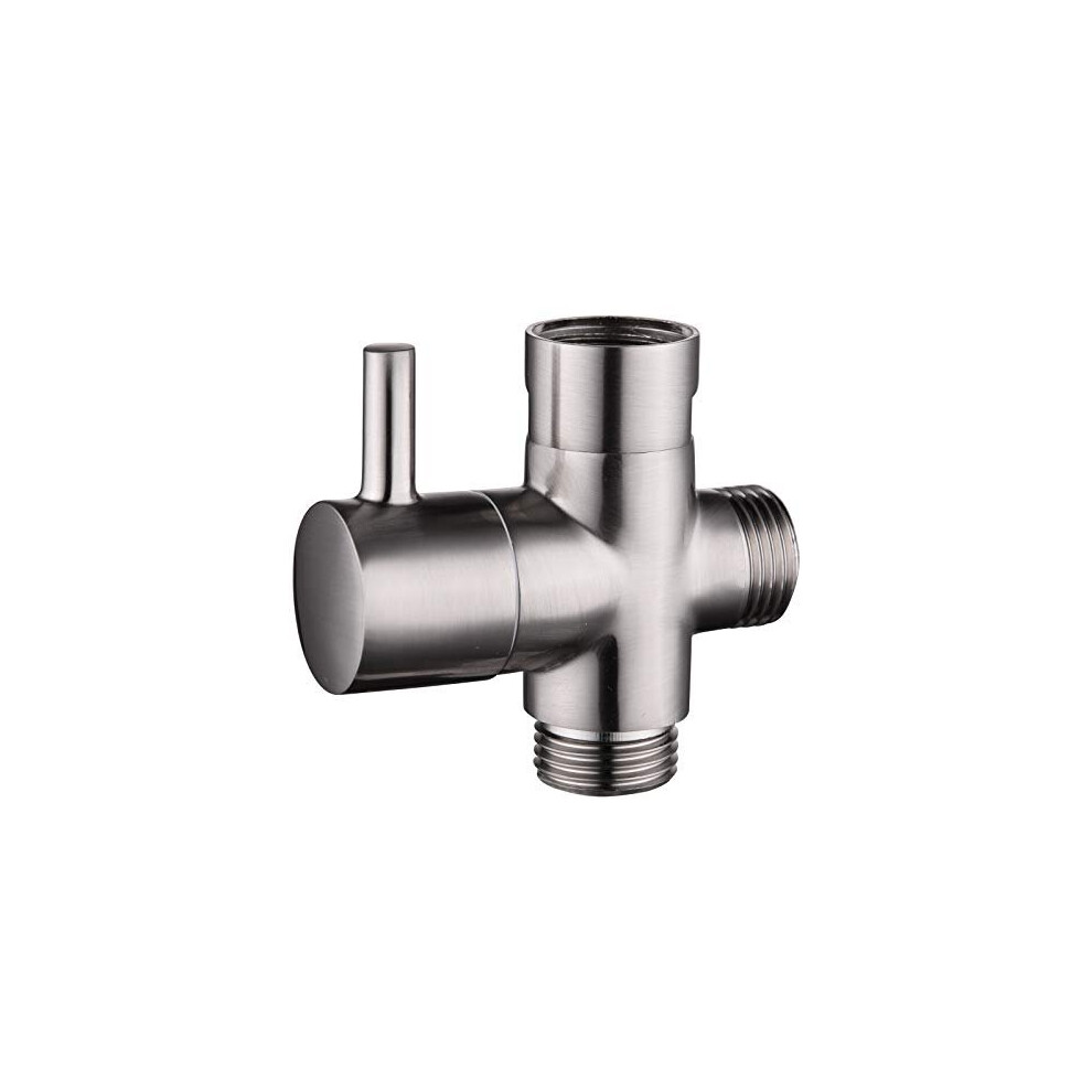 Ciencia G1/2" Bathroom Angle Valve For Solid Brass 3-Way Shower Arm Diverter Valve Handshower For Handshower Universal Showering Components,Brush 8805215996467