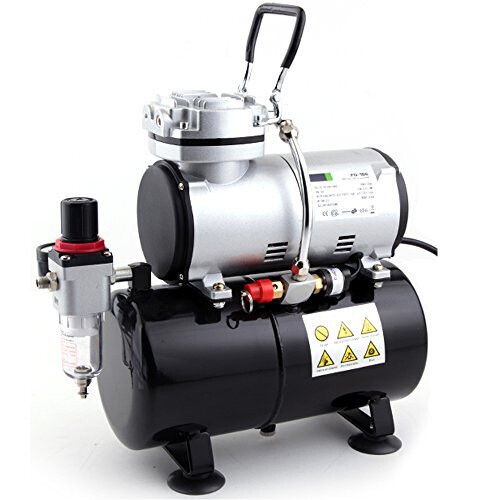 Fengda FD-189 airbrush mini compressor met luchttank/druktank / 4 bar auto stop / 6 bar maximum