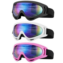 SixYard Ski Goggles Motorcykel Goggles 3 Pack Snowboard Snow Goggles til m?nd Kvinder Voksen Ungdom (Style 2)