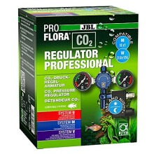 JBL PROFLORA CO2 REGULATOR PROFESSIONAL, pressure control valve for CO2 fertilization systems, with 2 pressure gauges, magnetic valve for night s