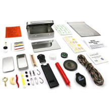 Mini Survival Tin - Pocket-sized tin, loaded with an impressive amount of outdoor survival essentials. UK-made.