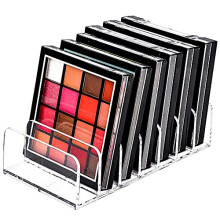 JessLab Palette Organizer, 7-Section Divided Plastic Makeup Organizer Eyeshadow Contour Blush Holder Cosmetics Storage for Bathroom Vanity Counte