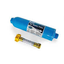 Camco 40043 TastePure RV/Marine Water Filter with Flexible Hose Protector | Protects Against Bacteria | Reduces Bad Taste, Odors, Chlorine and Se
