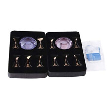 2 Set Magnetic Nail Tips Stand Holders Prefessional Manicure Tools Set Magnetic Alloy Nail Art Tip Practice Stand Set for Salon DIY and Practice